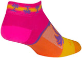 Calcetines bajos clásicos tropicales SockGuy - 2,5 cm, rosa/amarillo/naranja, para mujer, talla pequeña/mediana