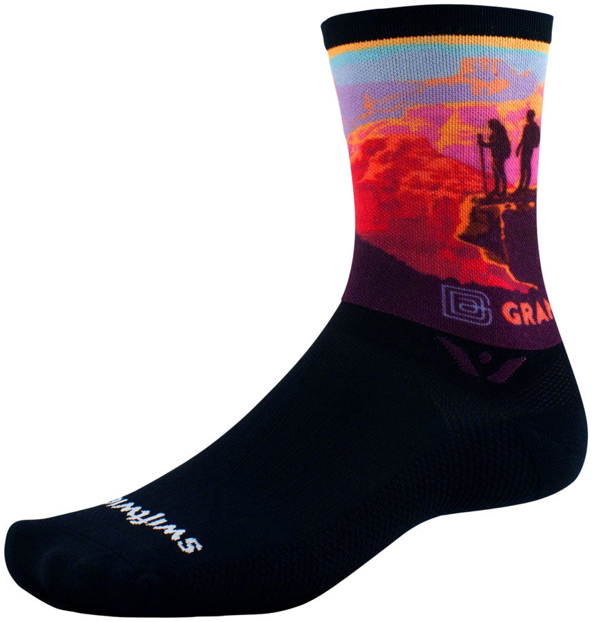 Calcetines Swiftwick Vision Impression para el Parque Nacional - 15 cm, talla mediana, Canyon Lookout