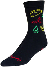 Calcetines deportivos Taco Life de SockGuy - Talla pequeña/mediana (6")