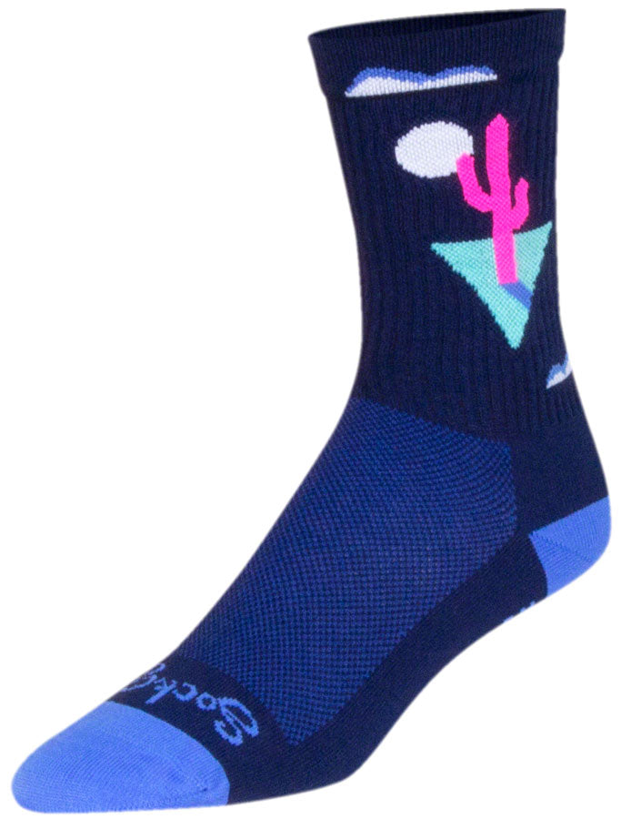 Calcetines deportivos SockGuy Cactal - 15 cm, azul, talla pequeña/mediana
