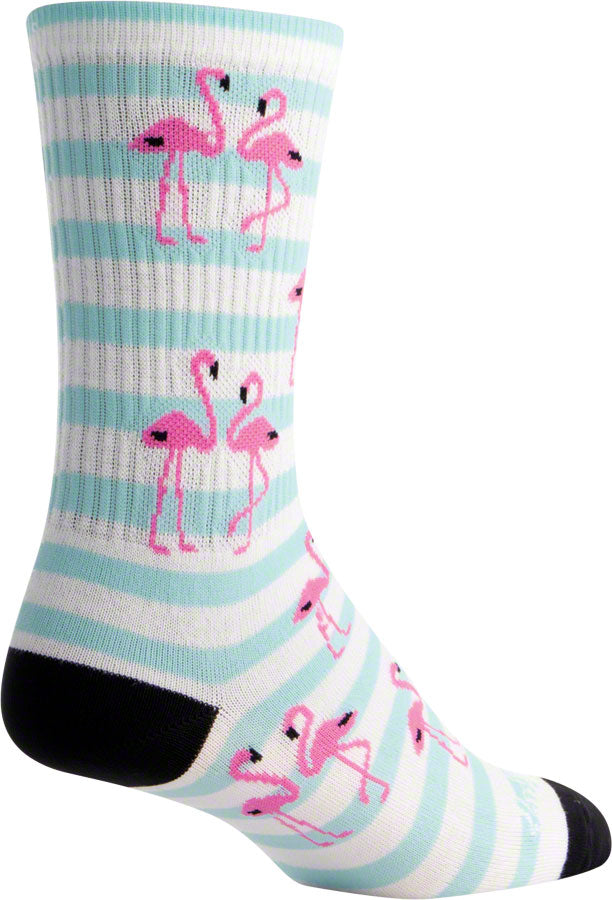 Calcetines de flamencos SockGuy Crew - 15 cm, azul, talla pequeña/mediana