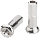 Boquillas de latón DT Swiss Pro Head: 2,0 x 14 mm, color plata, caja de 100