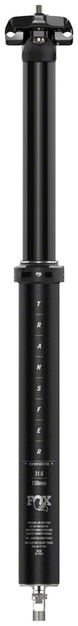 Tija de sillín telescópica FOX Transfer Performance Elite - 30,9 mm, 210 mm, enrutamiento interno, anodizado negro