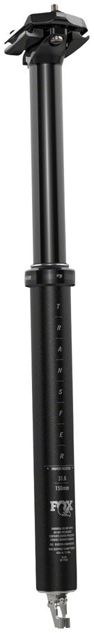 Tija telescópica FOX Transfer Performance Elite - 34,9 mm, 180 mm, enrutamiento interno, anodizado negro