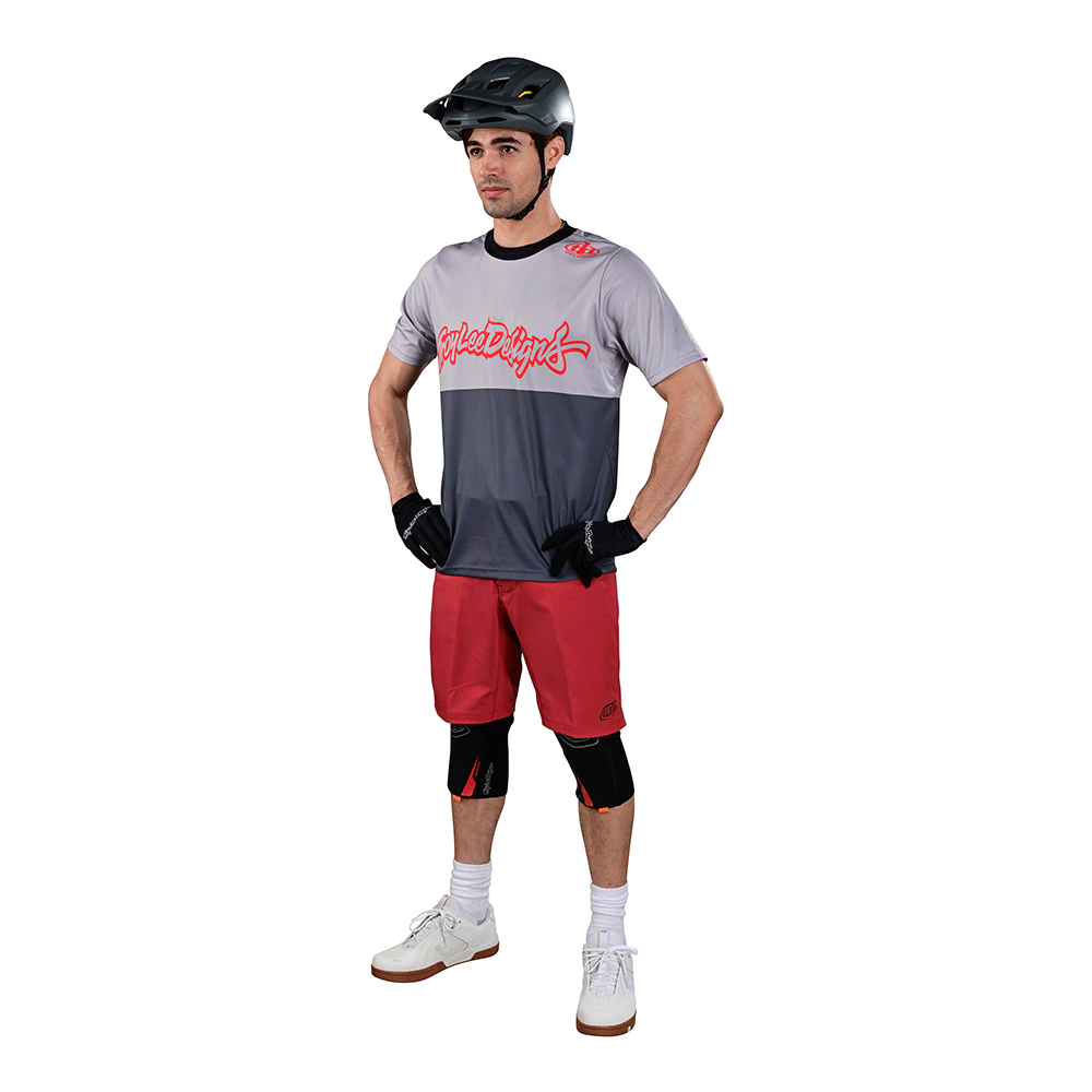 Flowline SS Jersey Scripter Charcoal