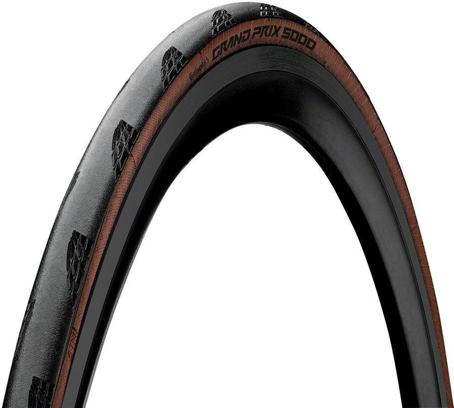 Neumático Continental Grand Prix 5000 - 700 x 28 Clincher plegable BLK/Transparente BLKChili Vectran Breaker LazerGrip ACT