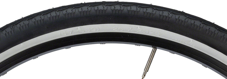 Kenda Cruiser K130 Tire - 26 x 2.125 Clincher Wire Black/White 22tpi