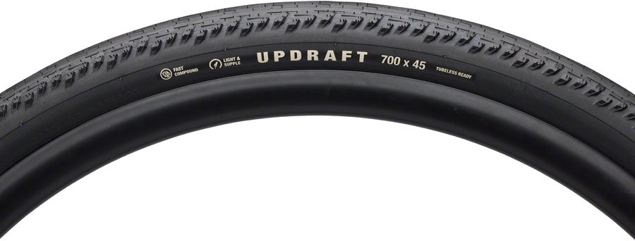Neumático Teravail Updraft - 700 x 45 Tubeless Plegable Negro Compuesto Rápido y Duradero