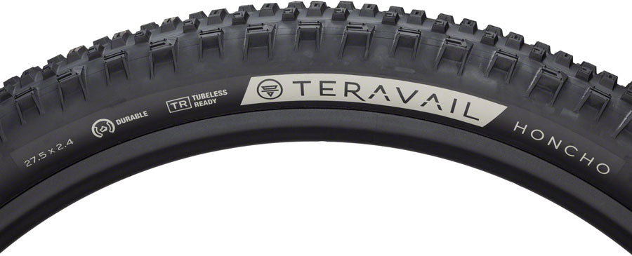 Neumático Teravail Honcho - 27,5 x 2,4 sin cámara, plegable, negro, ligero y flexible