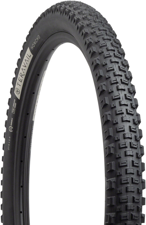 Neumático Teravail Honcho - 27,5 x 2,4 sin cámara, plegable, negro, ligero y flexible