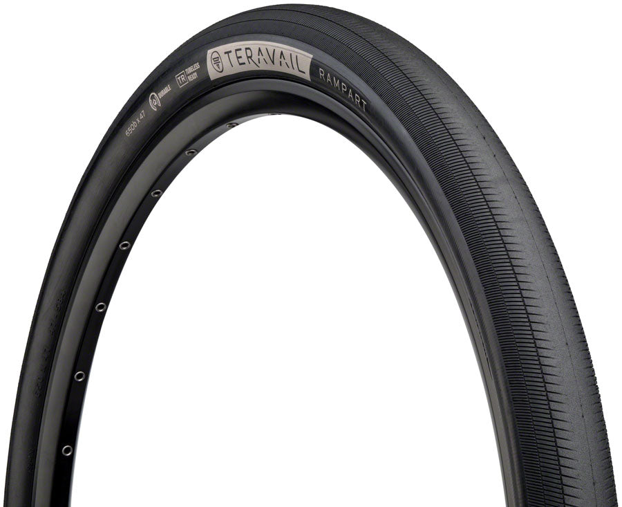 Neumático Teravail Rampart - 650b x 47 sin cámara, plegable, negro, ligero y flexible