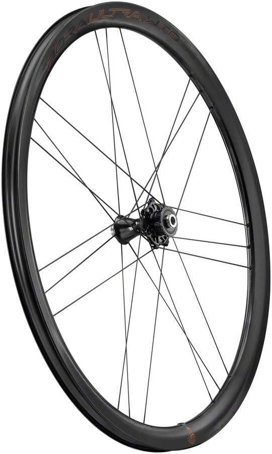 Rueda delantera Campagnolo Bora Ultra WTO 35 C23 - 700c 12 x 100 mm Center-Lock, ajuste bidireccional, carbono