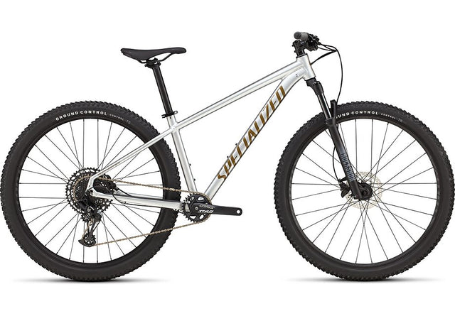 2025 Specialized Rockhopper Expert Bike Gloss Silver Dust / Satin Burnt Gold Metallic L