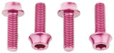 Wolf Tooth Water Bottle Cage Bolts - Set/4 Aluminum Pink