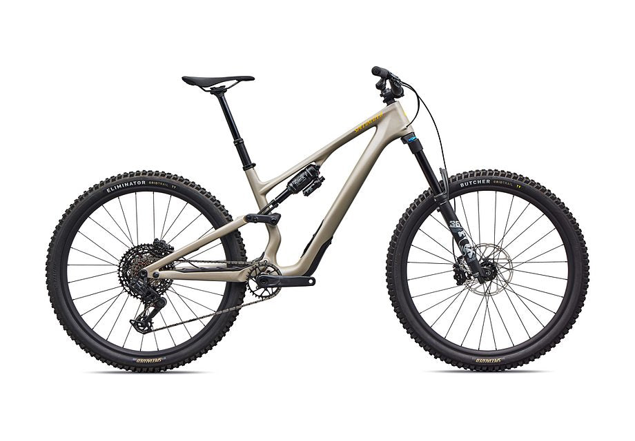 2026 Specialized Stumpjumper 15 Comp Bike Satin Sandstone Metallic / California Sunshine S1
