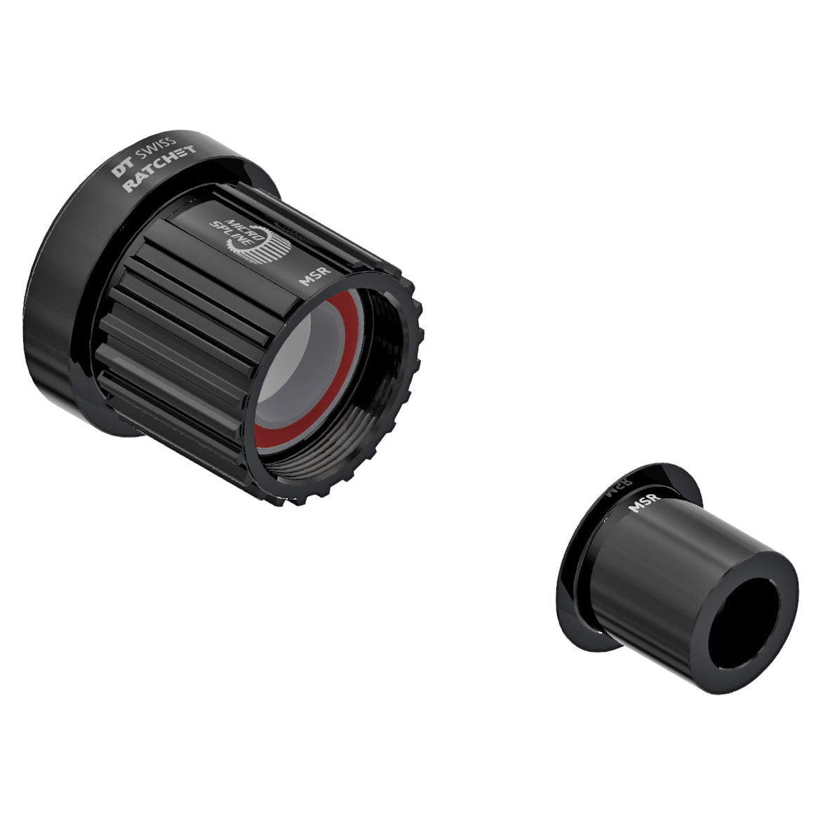 Cuerpo de buje libre de trinquete DT Swiss - Shimano Micro Spline Road Light con rodamiento de bolas de aluminio y tapa de extremo de 12 x 142 mm