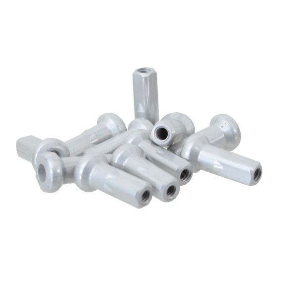 Pezón de aleación oculta DT Swiss de 14 g/12 mm, plateado, caja de 100 unidades