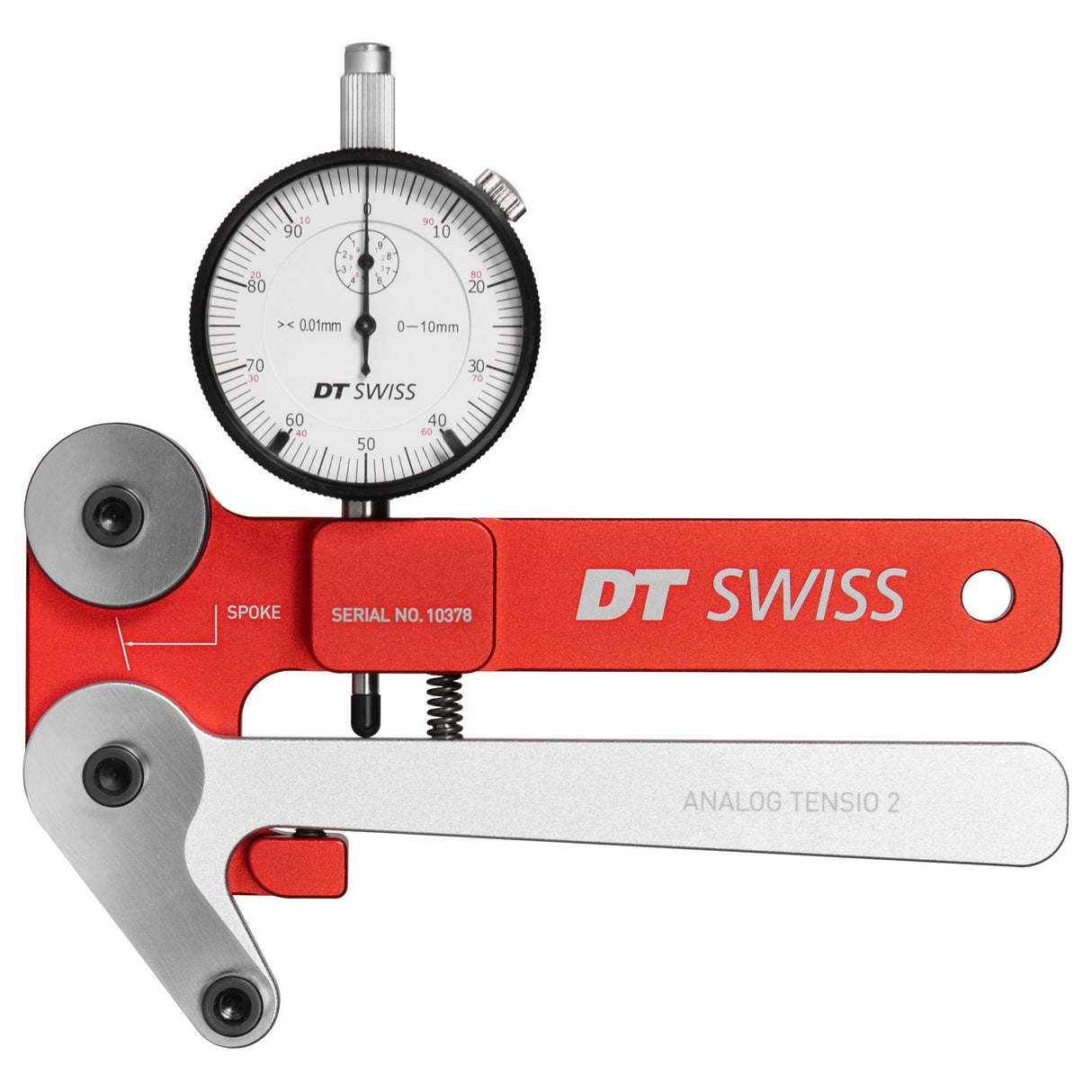 Tensiómetro analógico de radios DT Swiss - Rojo/Plateado