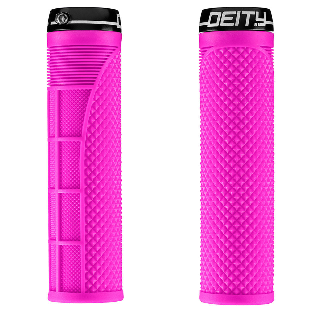 Deity Knuckleduster Mtb Grips Pink Bike Grips Deity Knuckleduster