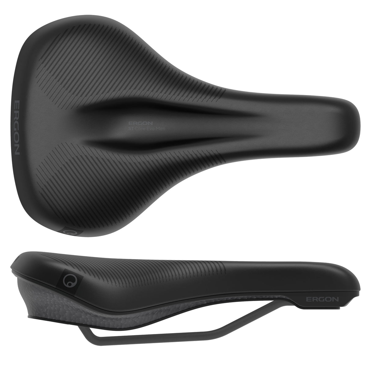 Sillín Ergon ST Core Evo para hombre - MD/LG Negro/Gris