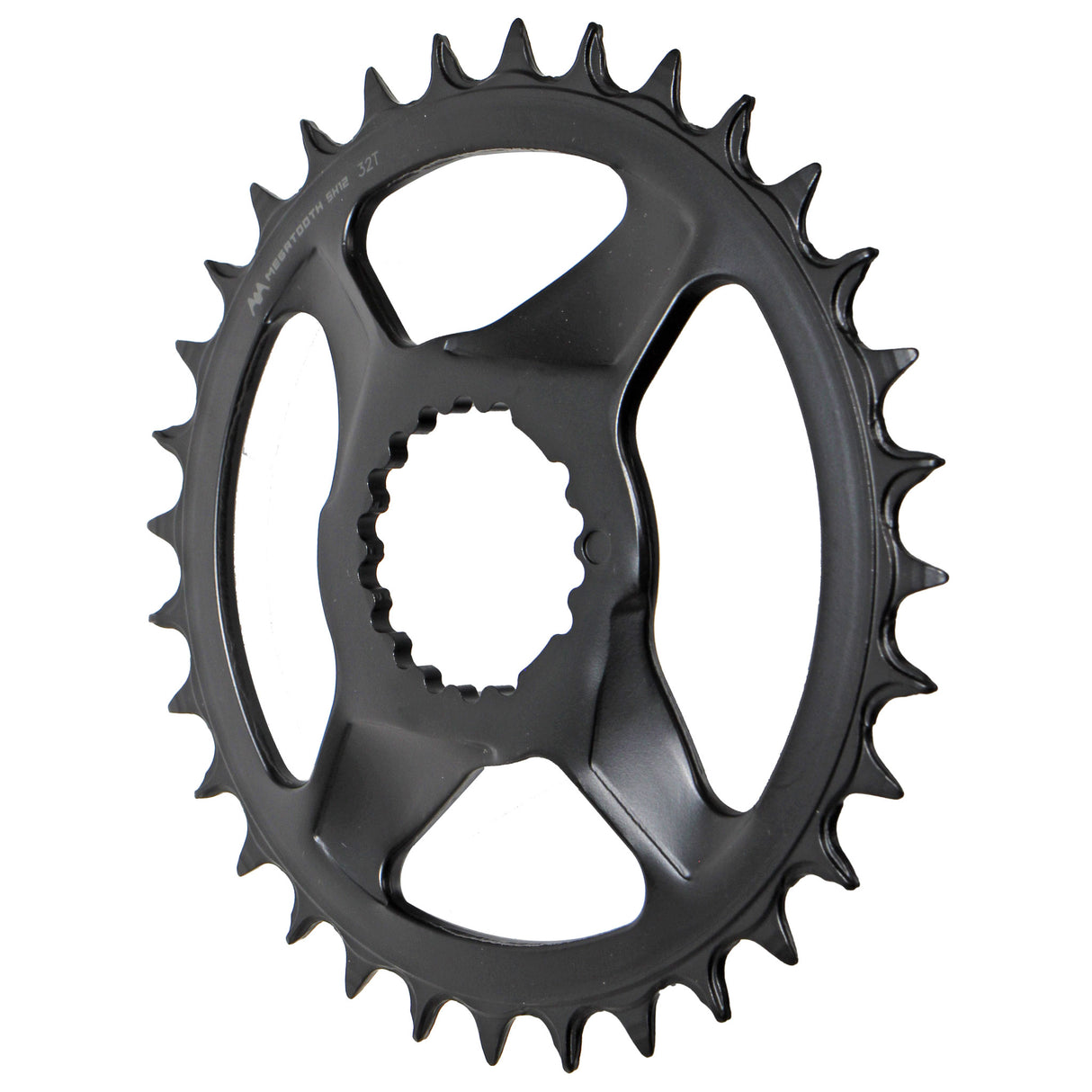 Plato de montaje directo Comet MegaTooth de 32 dientes y montaje directo FSA para Shimano Hyperglide+ de 12 velocidades, color negro