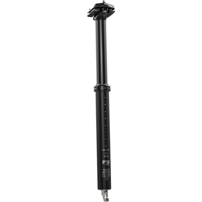 Tija de sillín telescópica FOX Transfer Performance Elite - 31,6 mm, 210 mm, enrutamiento interno, anodizado negro