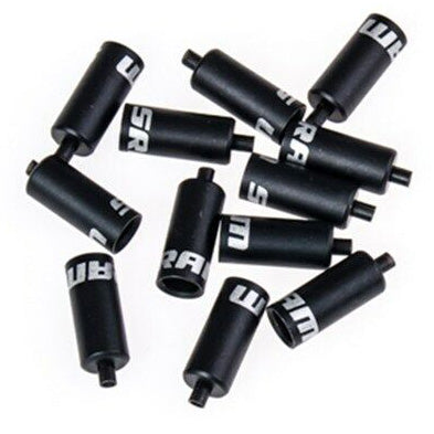 Casquillos de aluminio de punta corta SRAM de 4/6 mm, negros, 100 unidades