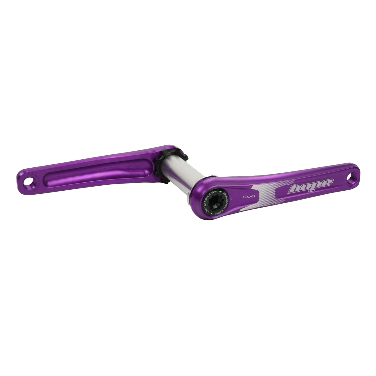 Juego de bielas Hope Evo sin araña (68/73 mm) 155 mm morado