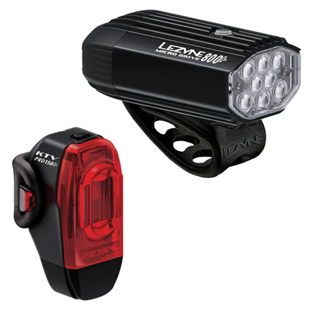 Par de luces Lezyne Micro Drive 800+ y KTV Drive Pro+