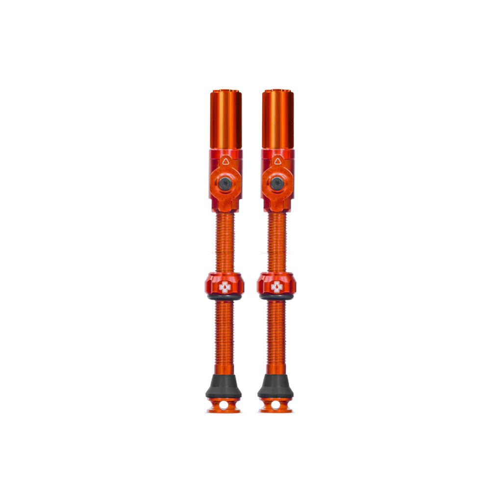 Par de válvulas híbridas sin cámara Muc-Off Big Bore de 75 mm - Naranja