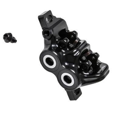 Pinza de freno de disco Magura MT5/MT Trail Sport (delantera y trasera, montaje en poste, 4 pistones, negro/plata)