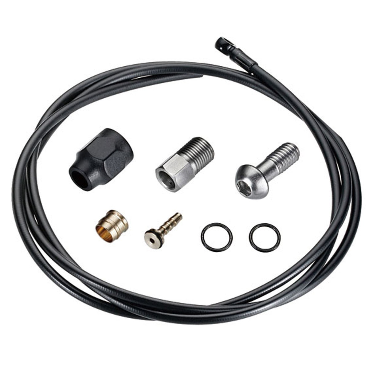 Kit de mangueras de banjo para freno de disco TRP - 2000 x 5,0 mm, color negro