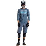 Ruckus 3/4 Jersey Spun Steel Blue