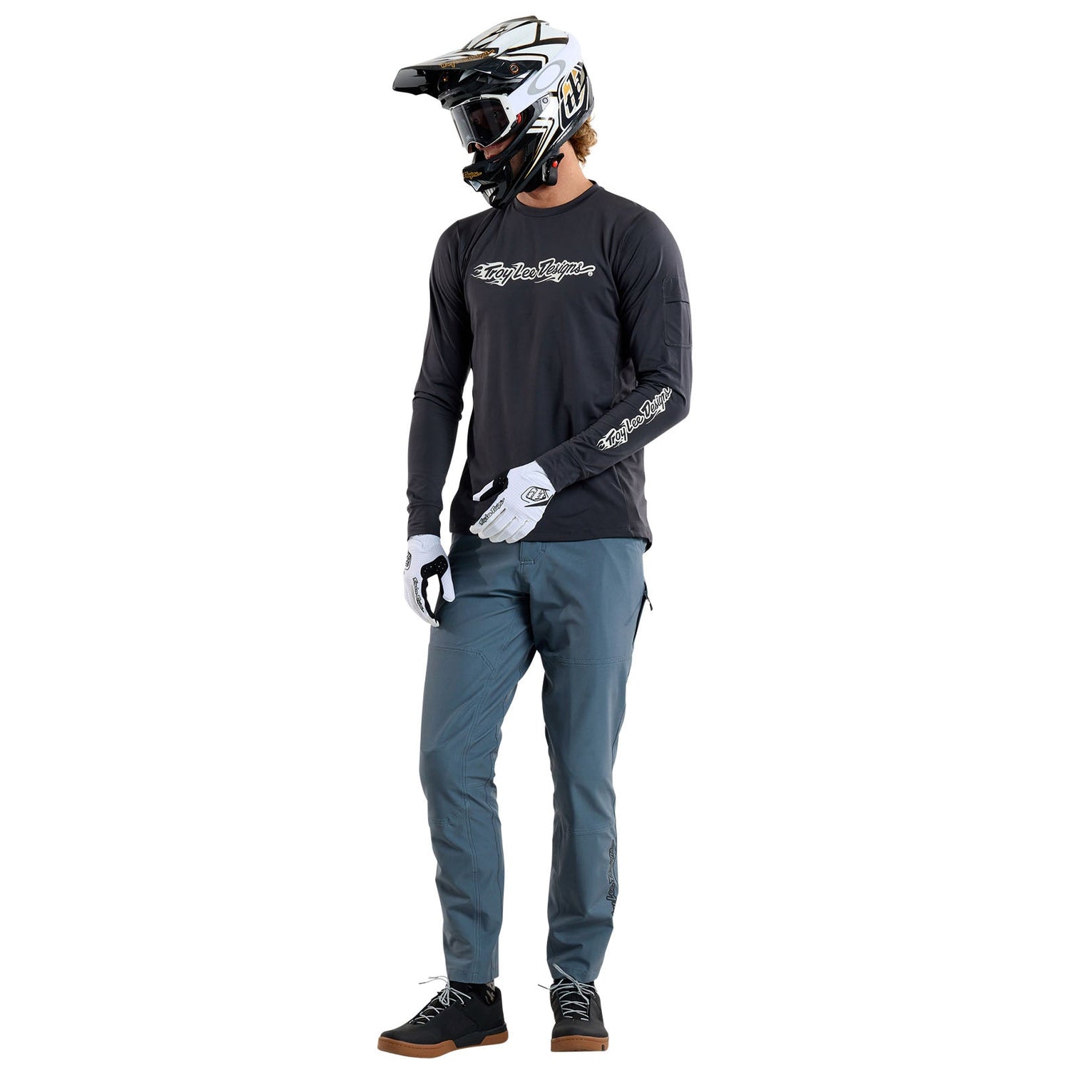 Ruckus Long Sleeve Ride Tee Burn Out Carbon