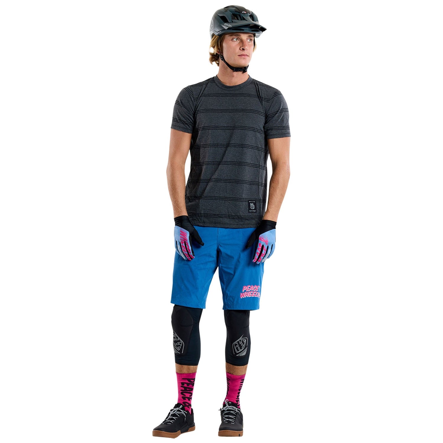 Skyline Short Sleeve Ride Tee Washed Out Dark Cloud