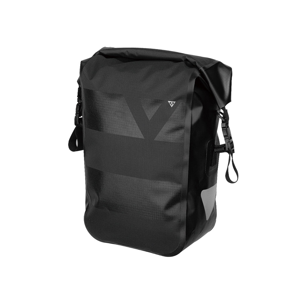 Alforja impermeable Topeak de 16 l con asa y cierre de seguridad, color negro