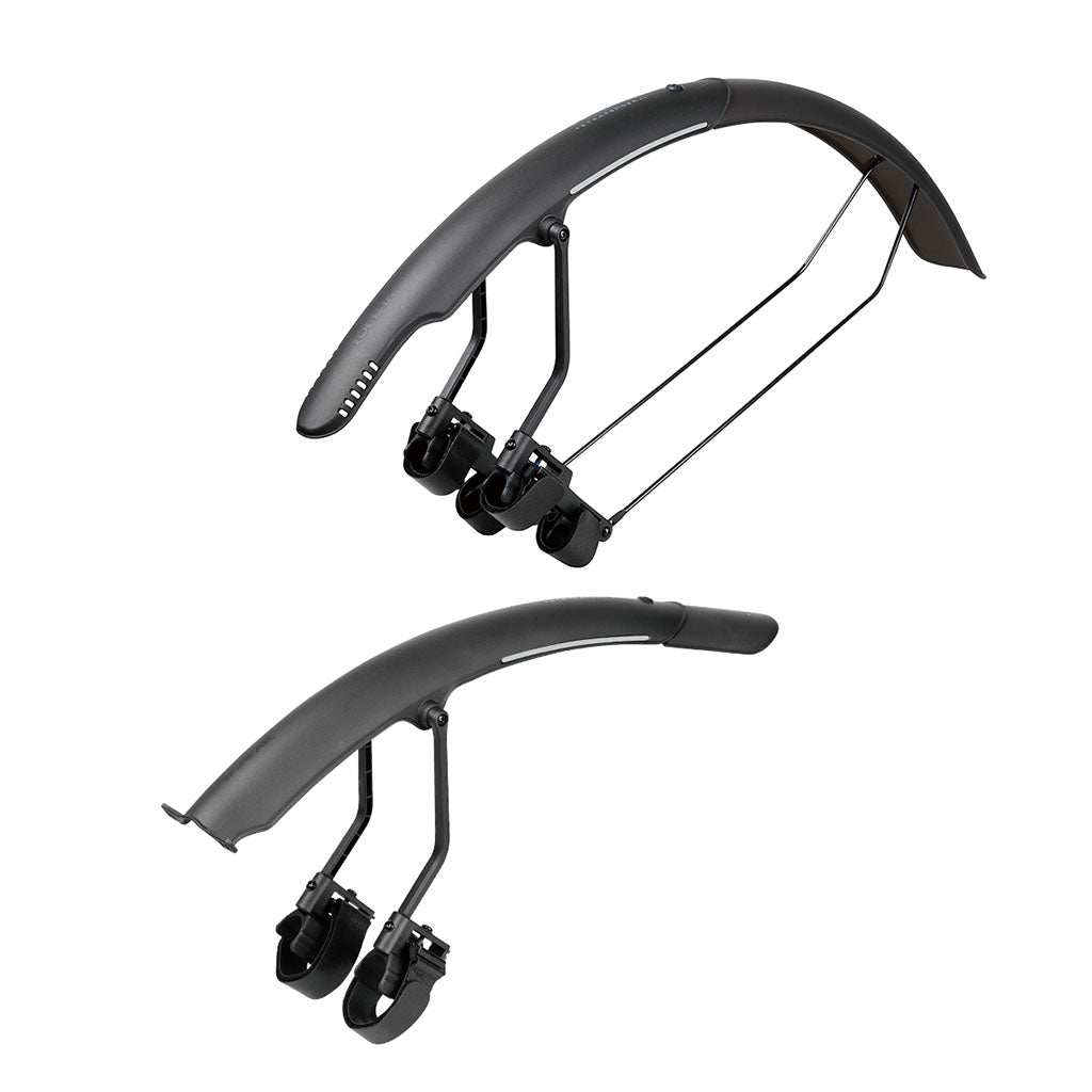 Juego de guardabarros Topeak Tetrafender R1/R2 (compatible con neumáticos de carretera de hasta 650/700 x 32) (negro)