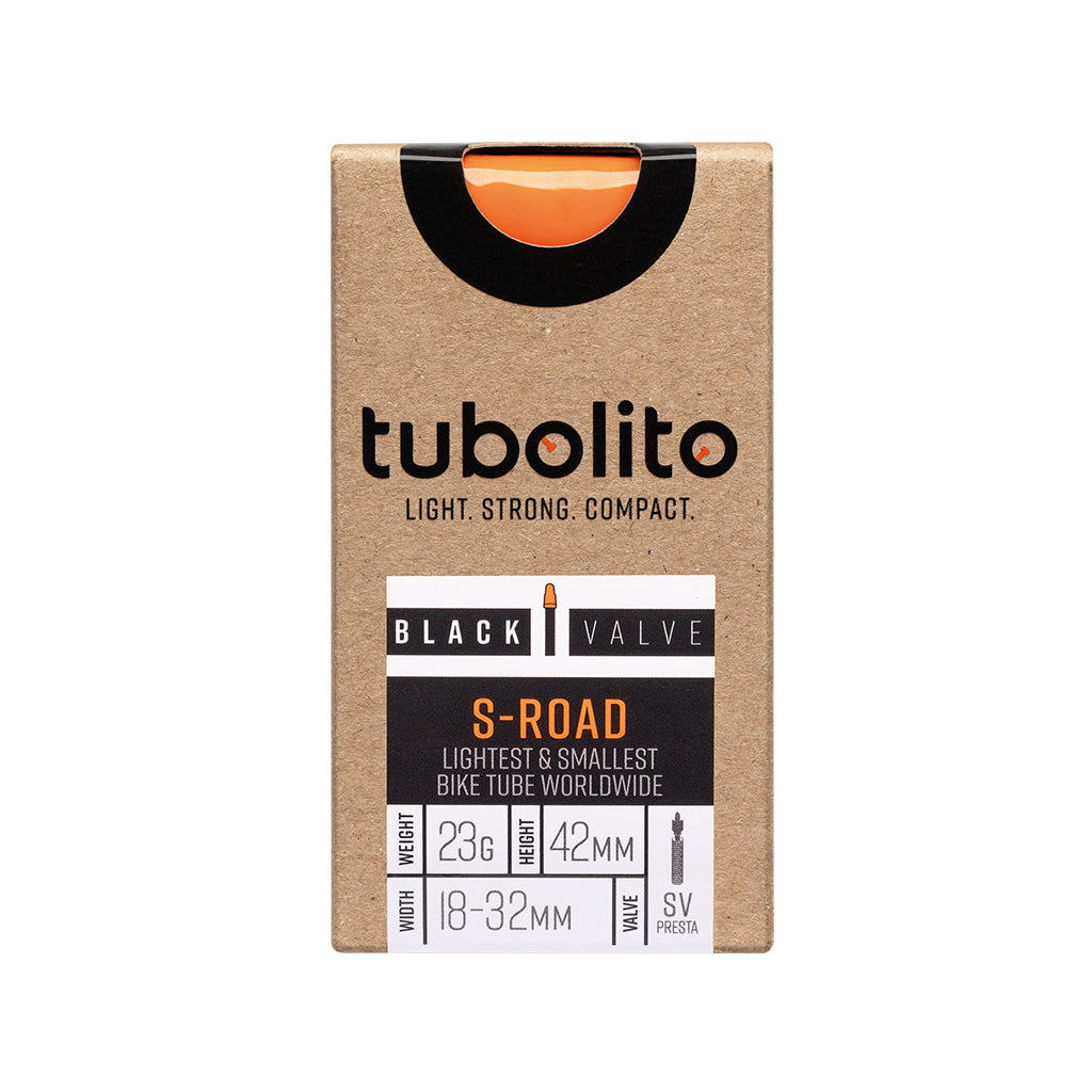 Cámara de carretera Tubolito S-Tubo - 700 x 18-32 mm, válvula Presta de 42 mm, color negro