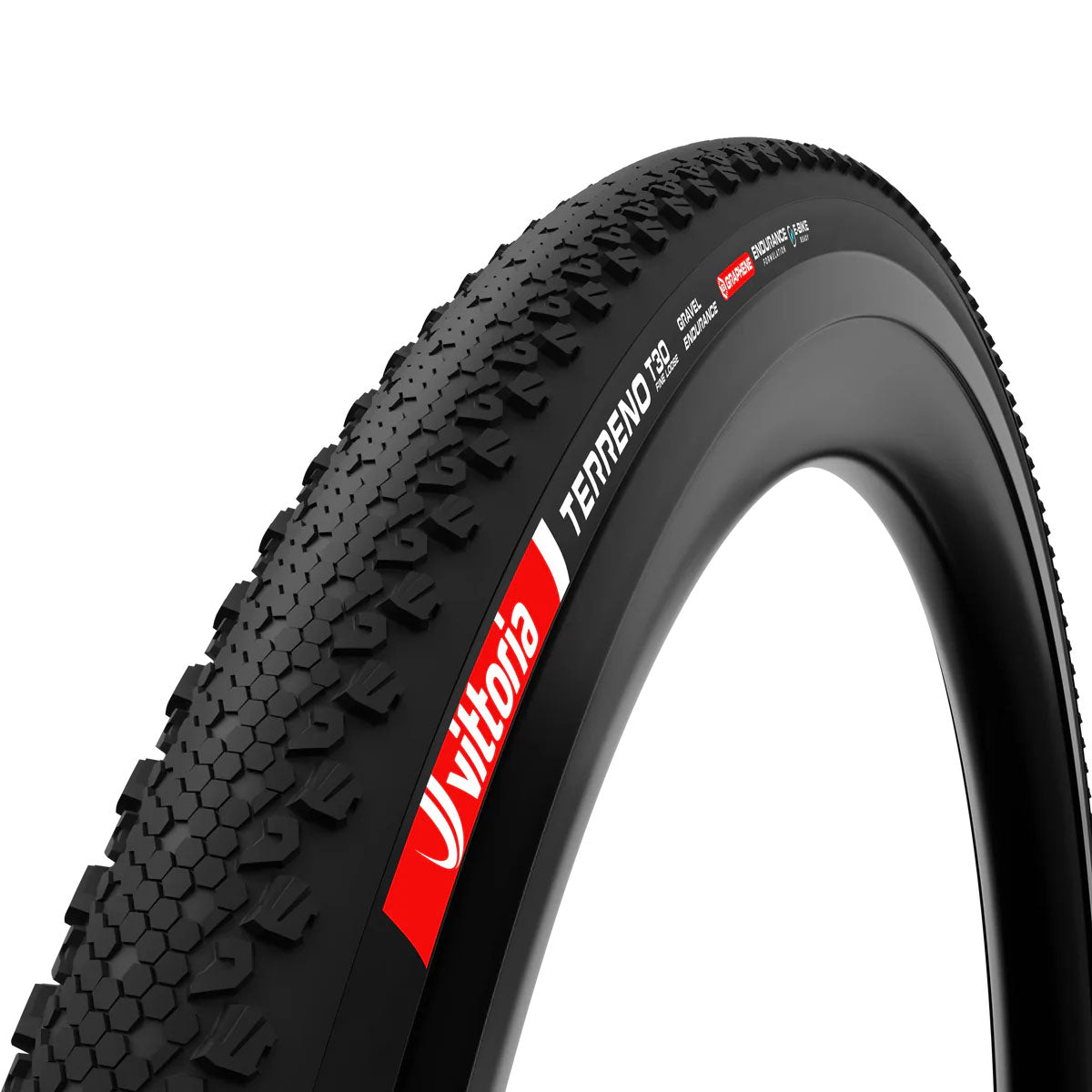 Neumático Vittoria Terreno T30 Fine Loose - 700 x 55 Tubeless Plegable Negro Gravel Endurance Graphene G2.0