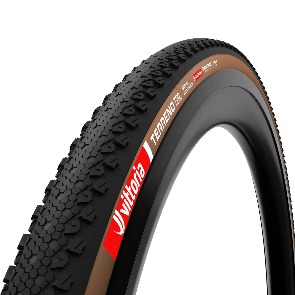 Neumático Vittoria Terreno T30 Fine Loose - 700 x 40 Tubeless Plegable Negro/Marrón Gravel Endurance Graphene G2.0