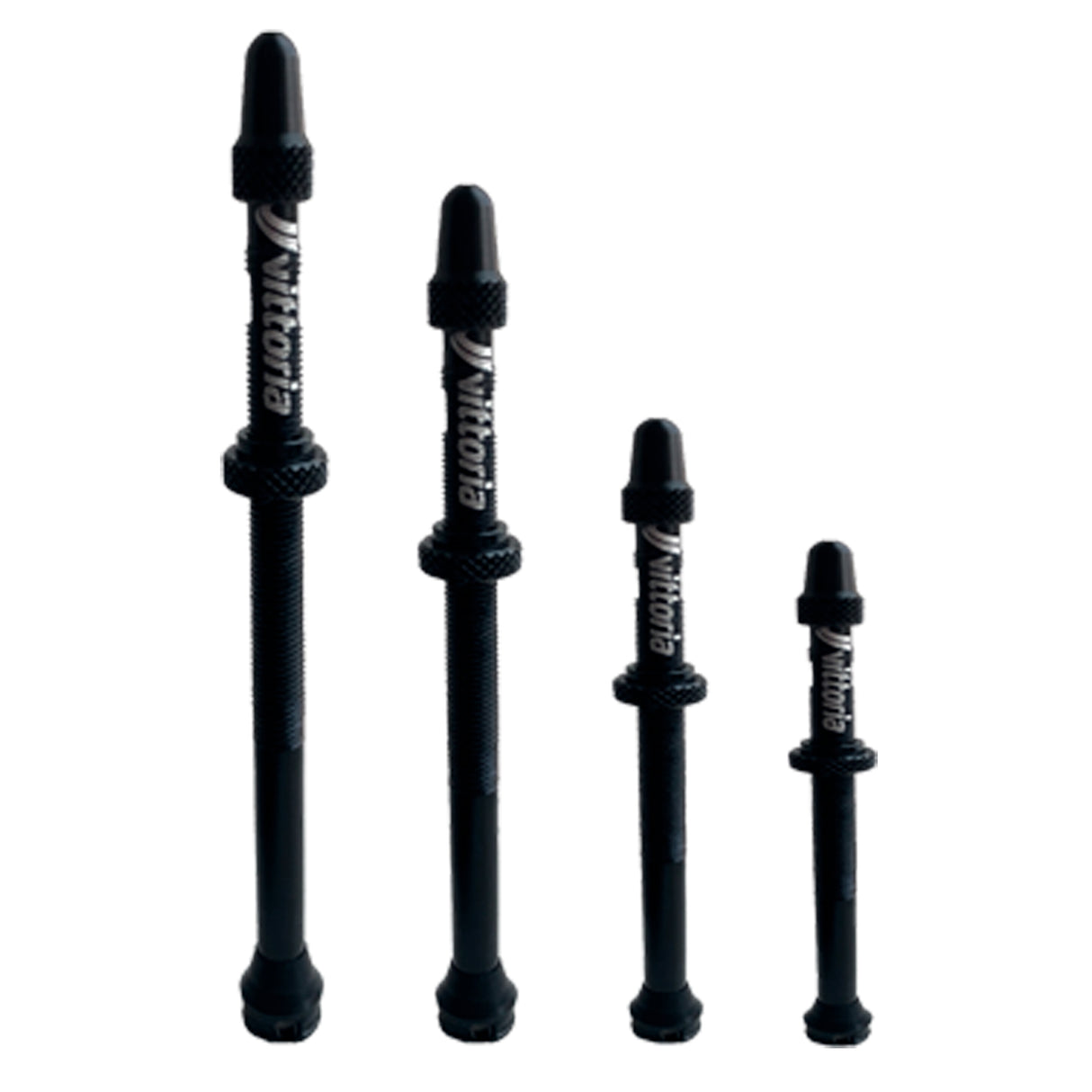 Válvula Tubeless Multiway Vittoria de aleación negra de 60 mm (par)