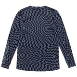 Womens Lilium Long Sleeve Jersey Twisted Checkers Black / Gray