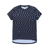 Womens Lilium Short Sleeve Jersey Twisted Checkers Black