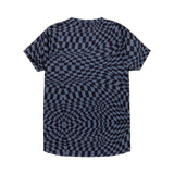 Womens Lilium Short Sleeve Jersey Twisted Checkers Black