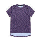 Womens Lilium Short Sleeve Jersey Twisted Checkers Deep Purple
