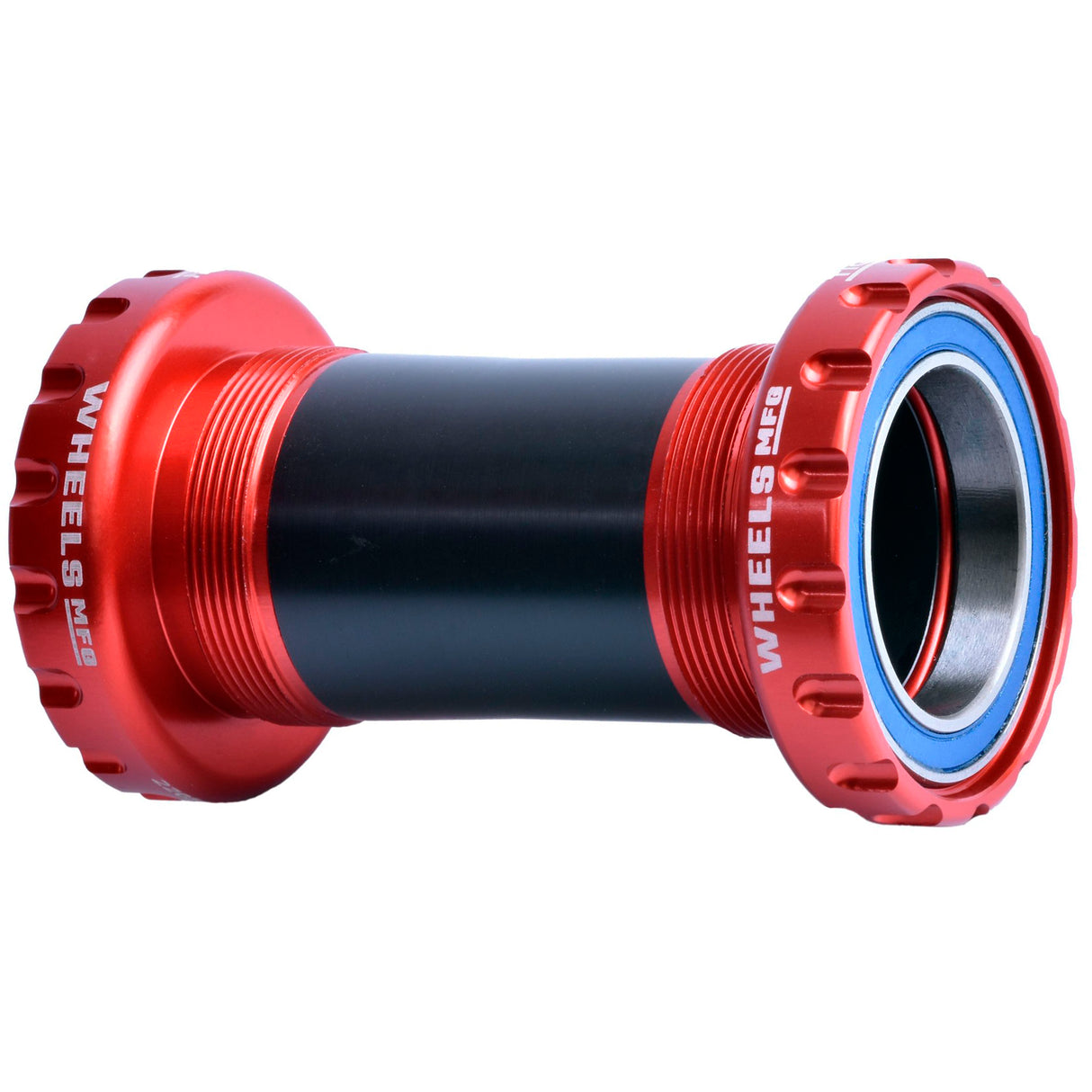 Eje de pedalier Wheels Manufacturing BSA 30 (inglés), interfaz de cuadro BSA, rodamientos ABEC-3 para eje de 30 mm, color rojo