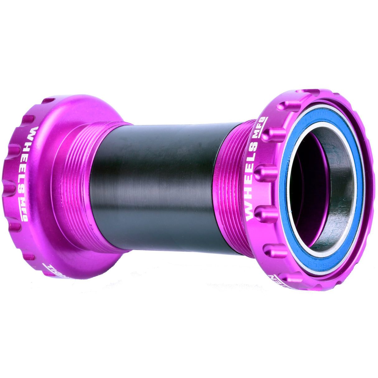 Eje de pedalier Wheels Manufacturing BSA 30 (inglés), interfaz de cuadro BSA, rodamientos ABEC-3 para eje de 30 mm, color morado