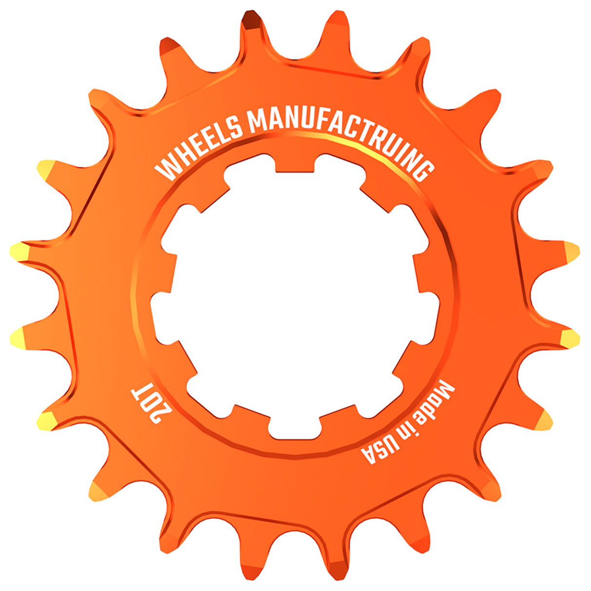 Ruedas de fabricación SOLO-SPEED Cog - 20t Compatible con kits SOLO-SPLINE SOLO-XD Naranja