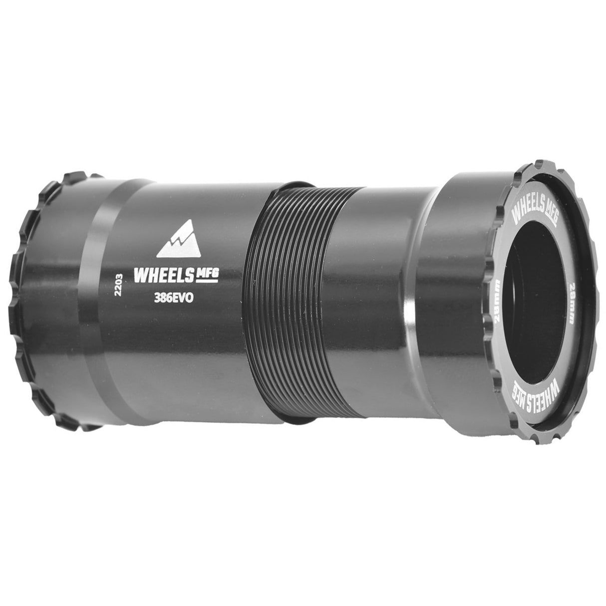 Ruedas Mfg 386EVO con pedalier roscado Praxis M30/28, color negro